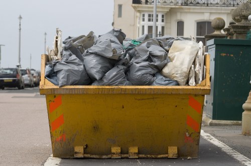 Professional team performing house clearance in Marylebone